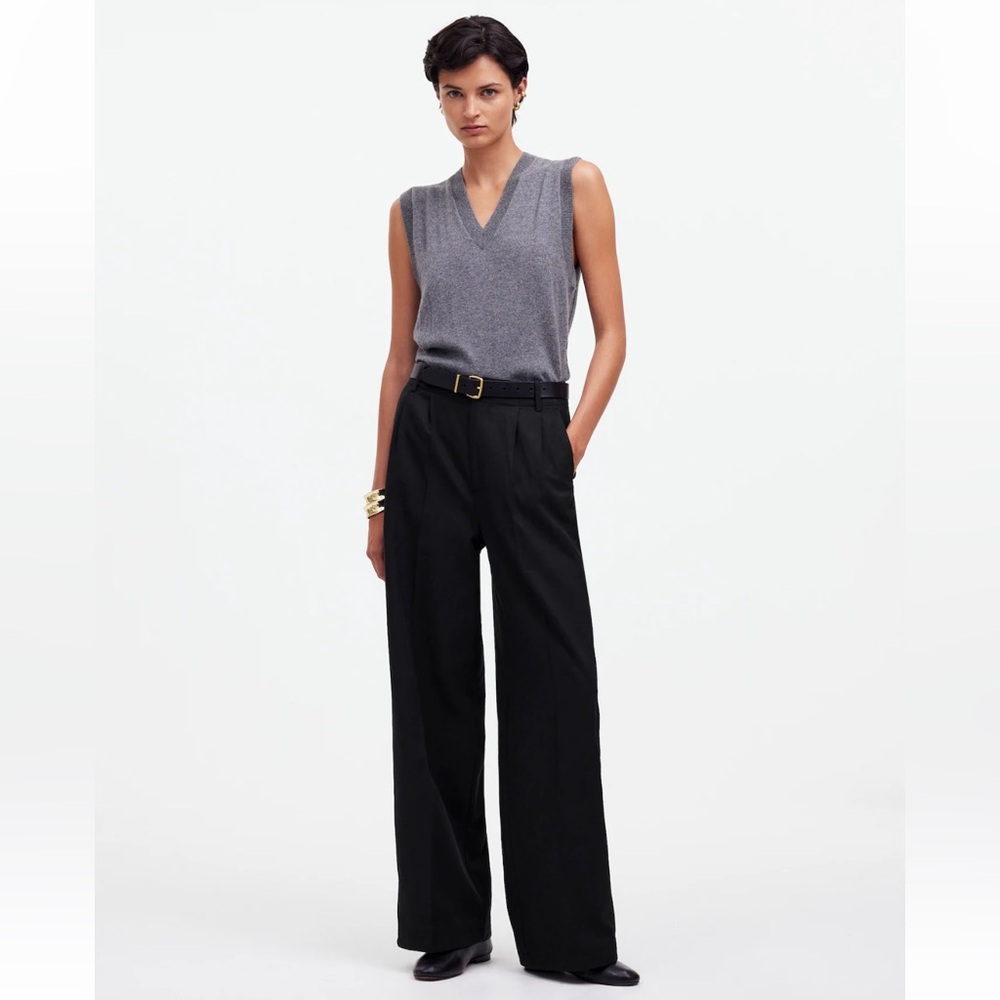 NWT Madewell The Petite Harlow Wide-Leg Pant in Drapey Twill- size 4P